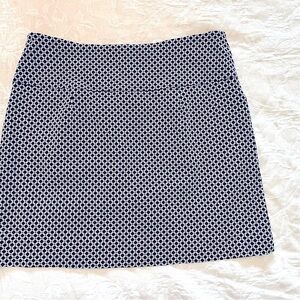 Elegant Navy Patterned Skort